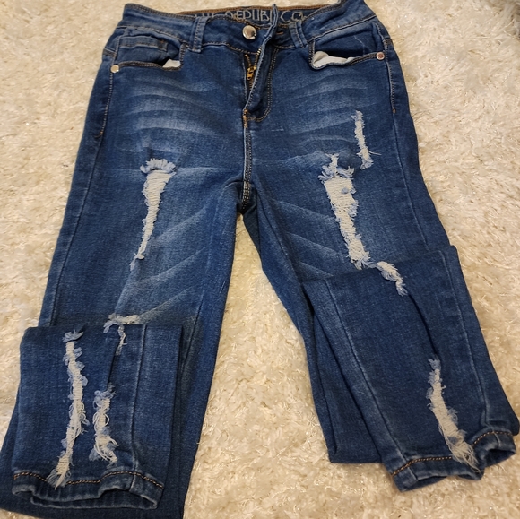 Blue Republic Distressed Skinny Jeans Size 1 - Picture 6 of 9